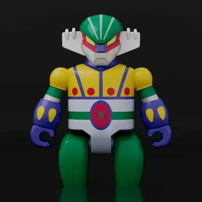 Figurine steel jeeg brickroid mini